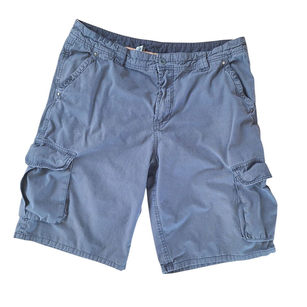 Jimmy Z Vintage Cargo Shorts Men Size 34 Baggy Y2K Grunge Skate Cotton Gray Long